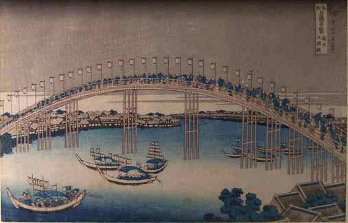 Bridge over Osaka, festival of lanterns